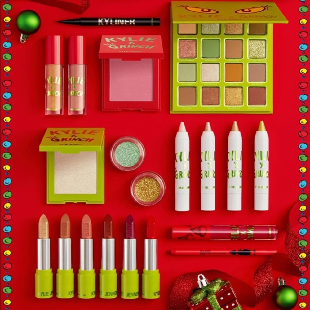 Kylie x Grinch complete makeup collection